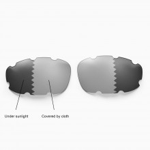 Walleva Transition/Photochromic Polarized Replacement Vented Lenses for Oakley Split Jacket (OO9099 Series) Sunglasses